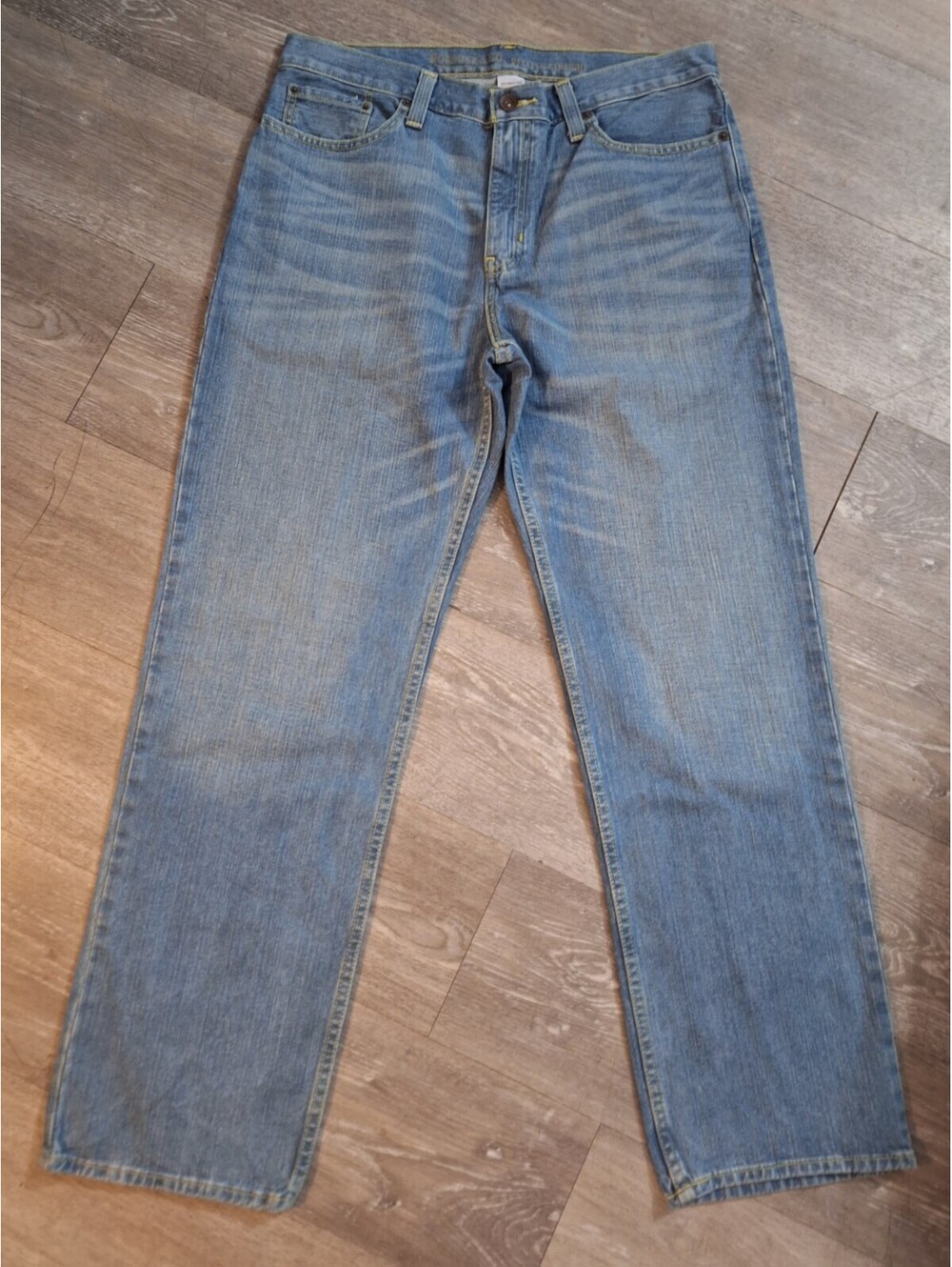 Roebuck & Co Relaxed Straight Jeans Mens 34x32 Blue Medium Wash Cotton